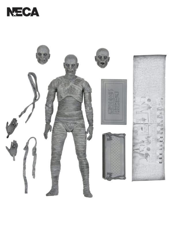 MUMMY ULTIMATE UNIVERSAL MONSTERS 7″ FIGURE (BLACK & WHITE)