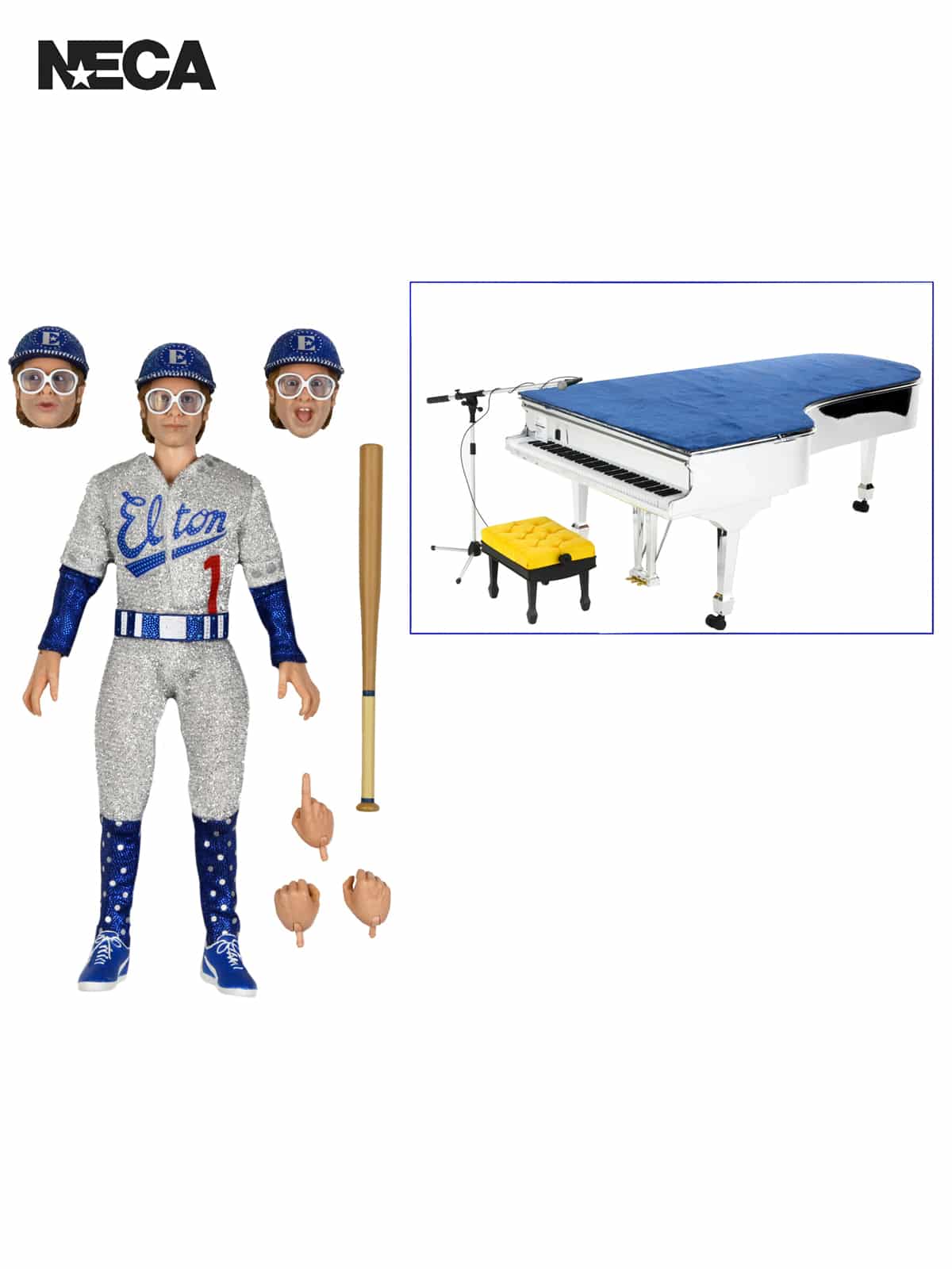 ELTON JOHN LIVE (1975) 8″ CLOTHED ACTION FIGURE
