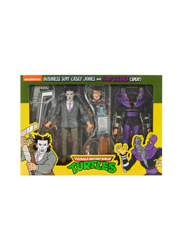 TMNT BUSINESS SUIT CASEY JONES & SPLIT FOOT SOLDIER – 2 PACK – 7″ SCALE ACTION FIGURES