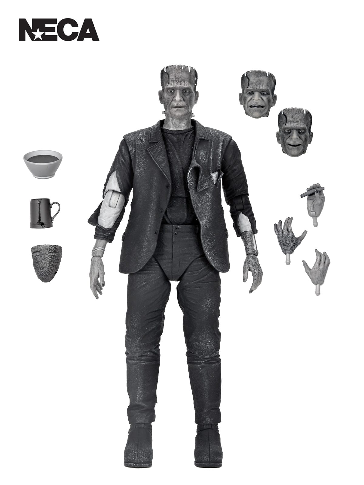 FRANKENSTEIN’S BRIDE – ULTIMATE MONSTERS (B&W) – UNIVERSAL MONSTERS 7″ SCALE ACTION FIGURE