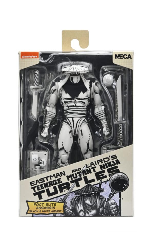 TMNT FOOT ASSASSIN BLACK & WHITE (MIRAGE COMICS) – 7″ SCALE ACTION FIGURE