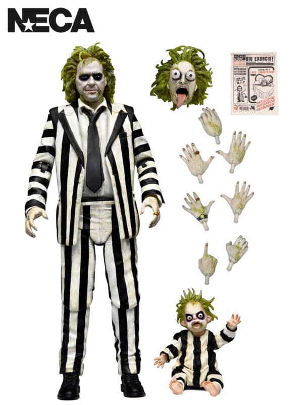 BEETLEJUICE “STRIPED SUIT” BEETLEJUICE BEETLEJUICE ULTIMATE 7″ SCALE ACTION FIGURE
